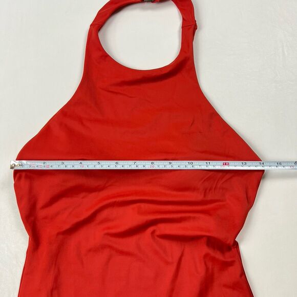 ANDIE Luzon One Piece Swimsuit Orange Chili Pepper Halter Women's Medium NWT - Picture 4 of 12